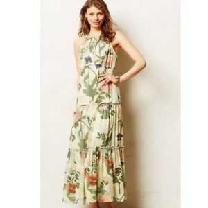 Anthropologie floral maxi dress